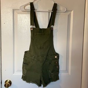 Olive green overalls